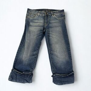 Vintage G-Unit Jeans Women 7 Capri Cropped Mid Rise Stretch Embroidered Y2K